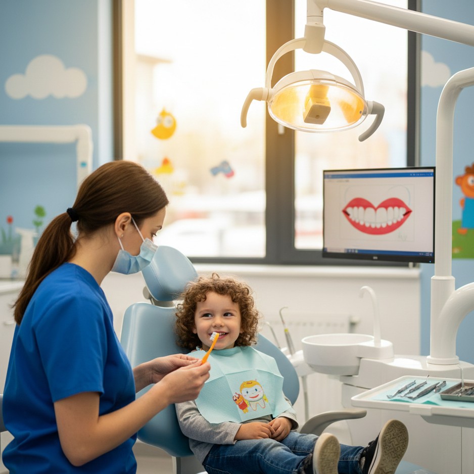 Child in dental chair