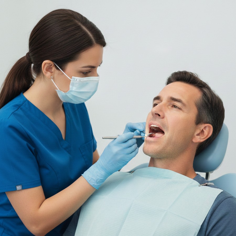 Preventive oral cancer screening and routine dental checkup